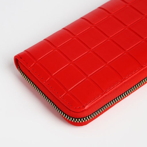 Кошелёк женский, четыре отделения, на молнии, красный