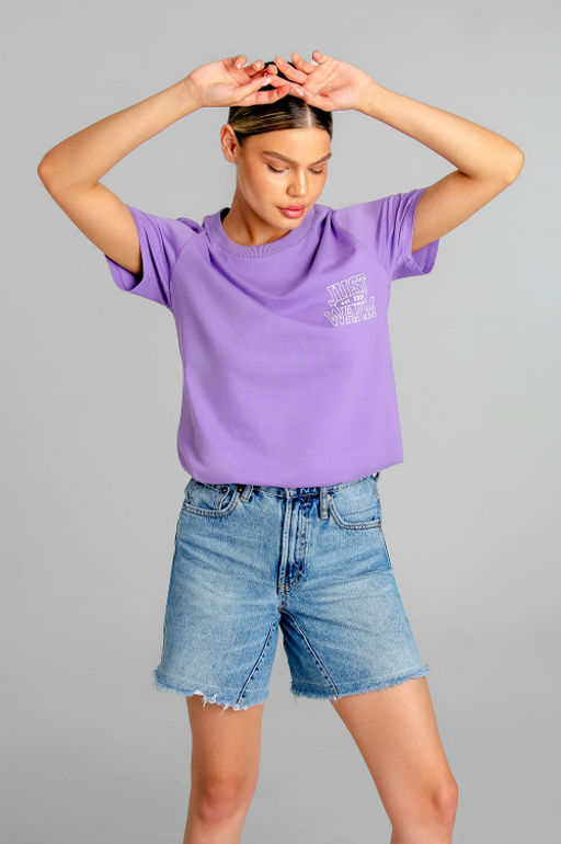 Арт. 3175 Футболка женская 44-52 (5 шт) Цвет:лила - Калинка фото 9