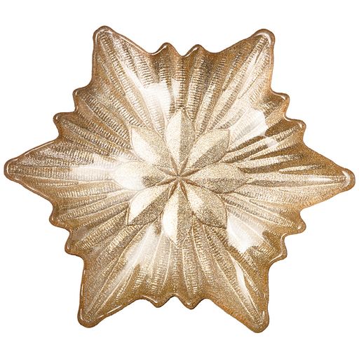 БЛЮДО SNOWFLAKE GOLD SHINY 21СМ БЕЗ УПАКОВКИ