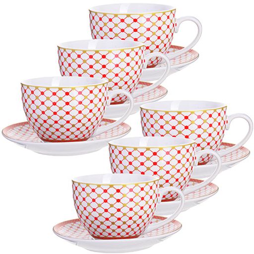 28592 Чайный набор 12пр 220мл фарфор под/уп LR(х8)