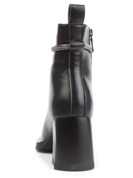 04-M3-840 BLACK Ботильоны зимние женские (натуральная кожа, натуральный мех)