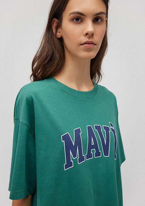 Mavi Logo Bask?l? Yesil Tisort  фото 5