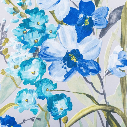 Штора портьерная «Этель. Акварель», 250×265 см, синяя