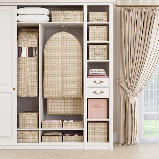 Кофр для хранения обуви, 6 секций, 60*40*12 см, LONDON BEIGE, шт - Valiant фото 5