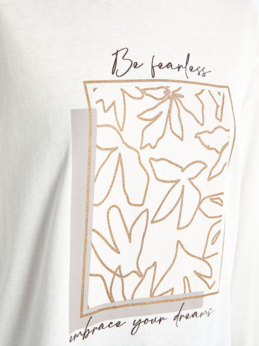 Bisiklet Yaka Bask?l? Hamile Tunik