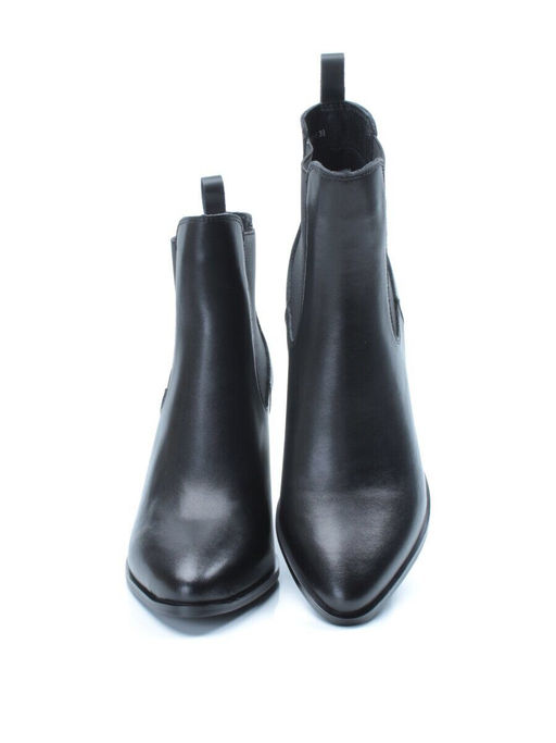 01-PCT168-1 BLACK Ботинки Челси демисезонные женские (натуральная кожа, байка) - Фабричный китай фото 13