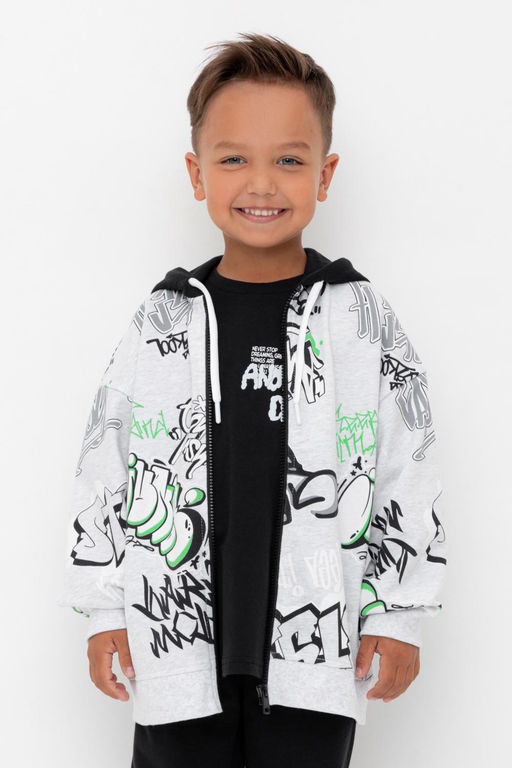 КР 302743/речной перламутр,граффити к562 джемпер (толстовка) для мал - Crockid фото 2