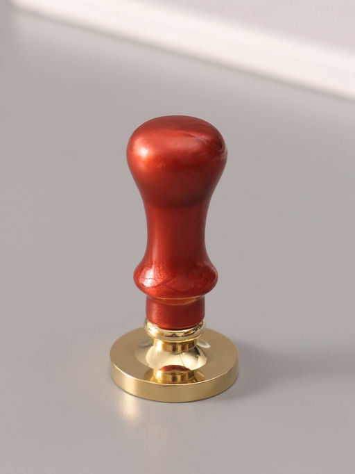 Печать для сургуча с пластиковой ручкой «Ажурная рамка. Круг», 6.3×3×3 см