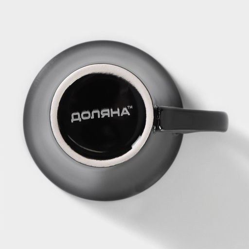 Кружка Доляна Coffee break, 180 мл, керамика, чёрная