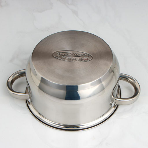 Кастрюля Катунь «Гретта», 2.5 л, d=18 см, капсульное дно, индукция, нержавеющая сталь