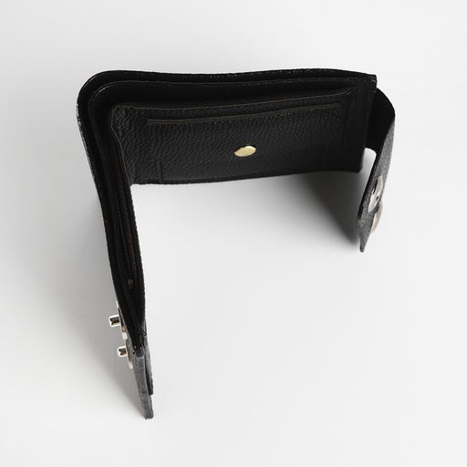 Портмоне мужское на магнитах, отдел для купюр, для карт, для монет, цвет чёрный - Simaland фото 4