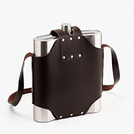 Фляжка для алкоголя СССР, нержавеющая сталь, чехол, 3.8 л