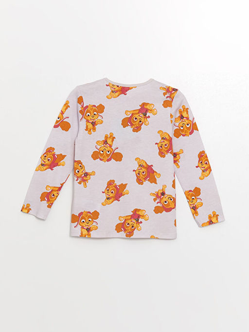 Bisiklet Yaka Uzun Kollu Paw Patrol Bask?l? K?z Bebek Pijama ?st?