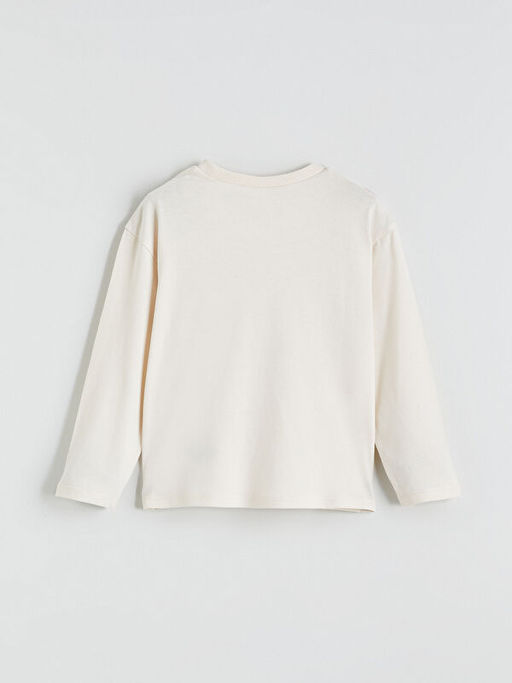 Bisiklet Yaka Fiyonk Bask?l? K?z ?ocuk Ti??rt