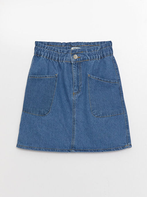 Beli Lastikli K?z ?ocuk Jean Etek