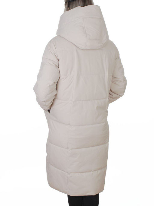 8836 LT. BEIGE Пальто зимнее женское (150 гр. холлофайбер)