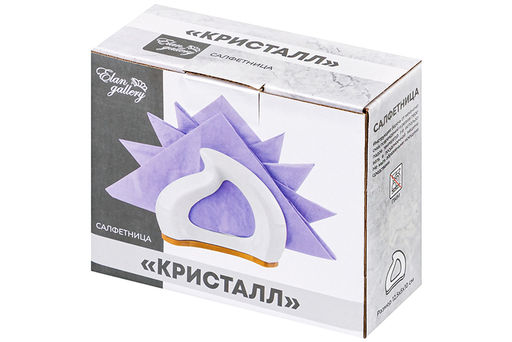 Салфетница 12,5*5*10 см Кристалл на дер. подставке - Elan gallery фото 15