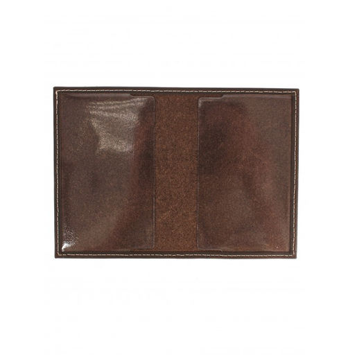 Обложка для паспорта Croco-П-400 натуральная кожа коричневый тем крейзи хорс (220/1) 265102  фото 2