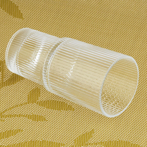 Стакан стеклянный "Помпеи" 300мл, д6,7см, h14см, основание 5см, рифленый, штабелируемый (h5,5см), набор 6шт (Китай)