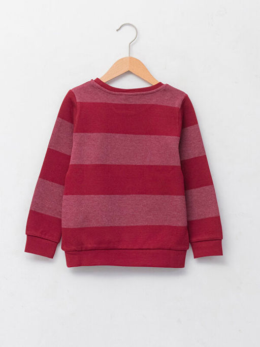 Bisiklet Yaka Bask?l? Uzun Kollu Erkek ?ocuk Sweatshirt - Waikiki фото 2