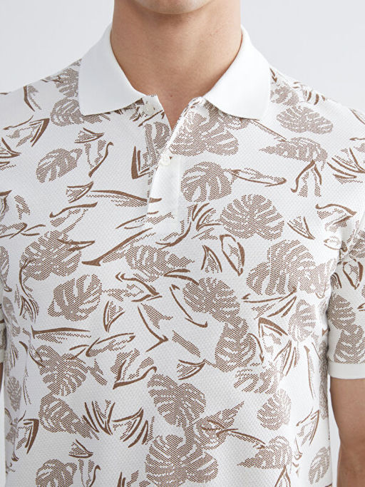 Polo Yaka Desenli Pike Erkek Ti??rt