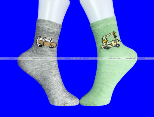 Цена за 12 пар. Лиза носки детские на мальчиков "Машинки"