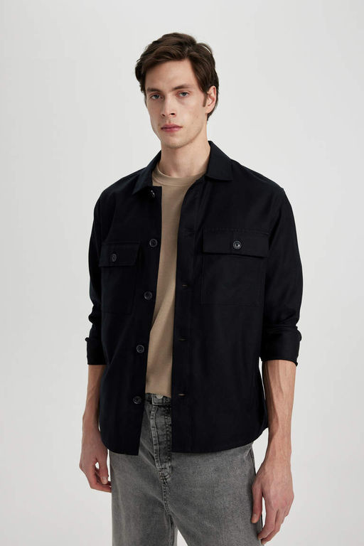 Куртка-рубашка с воротником-поло Relax Fit - Defacto фото 3