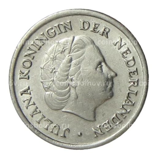 Монета 10 центов 1956 года Нидерланды