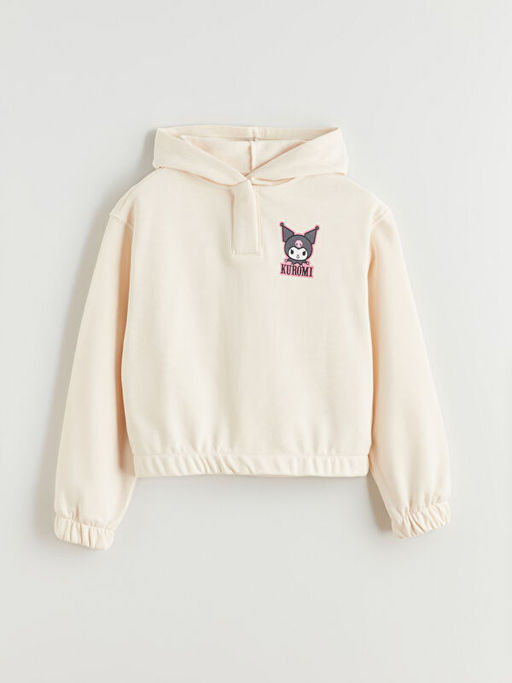 Kap??onlu Kuromi Bask?l? K?z ?ocuk Sweatshirt