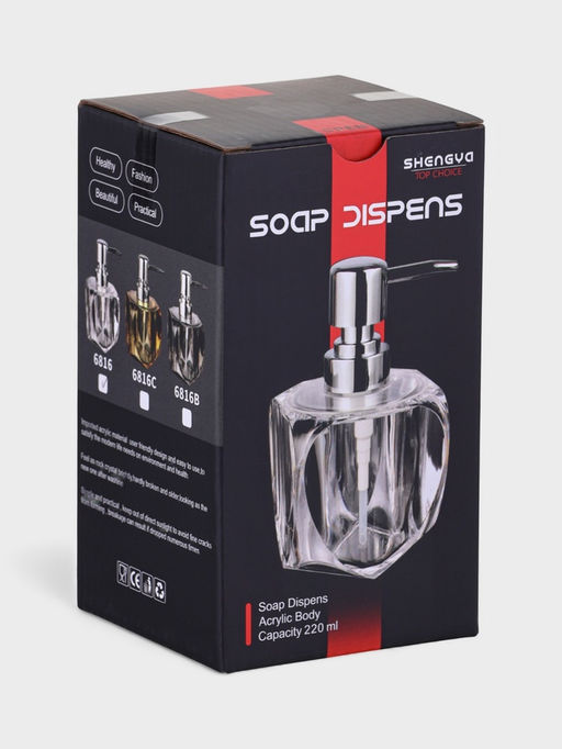 Дозатор для мыла «Хрусталь», 220 мл, пластик