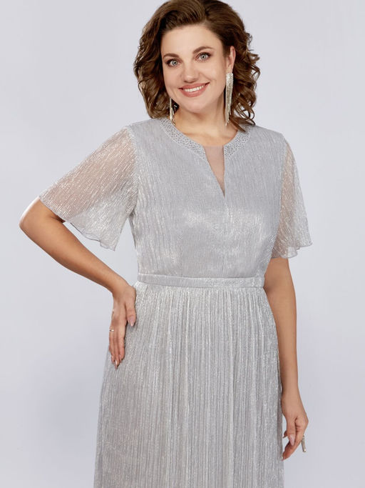 Платье Mira Fashion 5392W-Р серебро