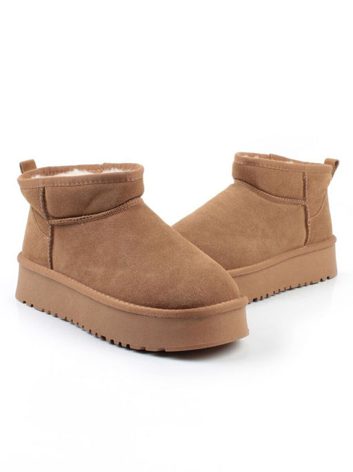 04-PF8520-2 LT. BROWN Угги женские (натуральная замша, 100% шерсть)