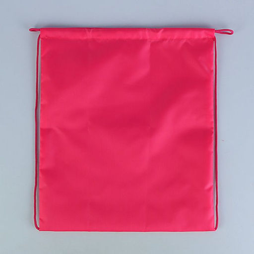Мешок для обуви 420 х 340 мм, Calligrata Стандарт, (мягкий полиэстер, плотность 210 D), малиновый  фото 3