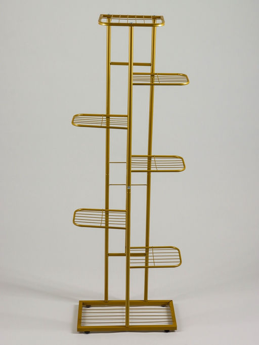 Подставка для цветов Greengo, 7 полок, 43×22×126 см, напольная, металл, цвет золотой