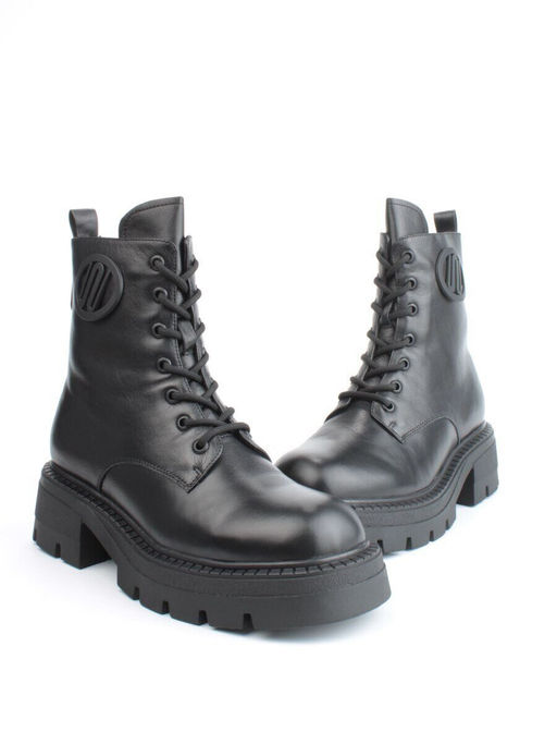 04-M3-1476 BLACK Ботинки зимние женские (натуральная кожа, натуральный мех)