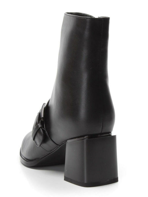 01-PCM347-1 BLACK Ботинки демисезонные женские (натуральная кожа, байка)