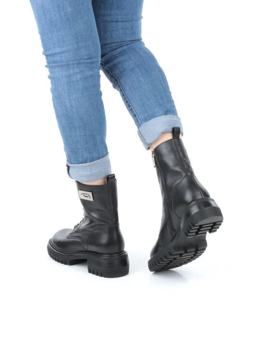01-GZ6253-G71-N11 BLACK Ботинки демисезонные женские (натуральная кожа, байка) - Фабричный китай фото 3