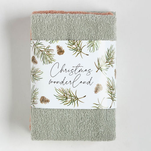 Набор махровых полотенец Этель Wonderland 30?30 см - 3 шт., 340 г/м?, 100% хлопок