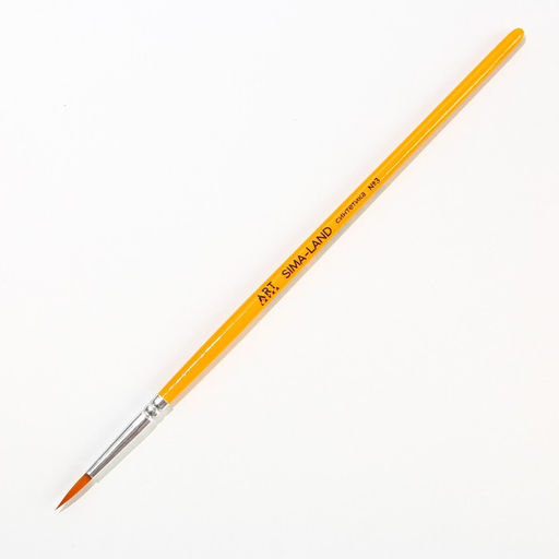 Цена за 10 шт. Кисть для рисования синтетика круглая № 3 (диаметр обоймы 3 мм; длина ворса 12 мм)