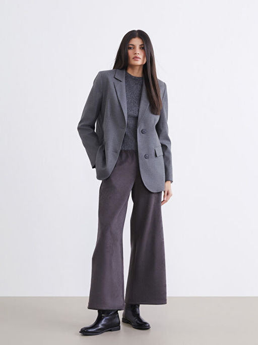 Kruvaze Yaka Kad?n Ka?e Blazer Ceket