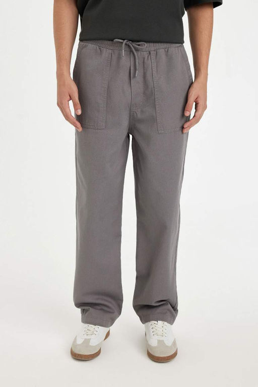 Широкие прямые брюки из габардина - Defacto фото 4