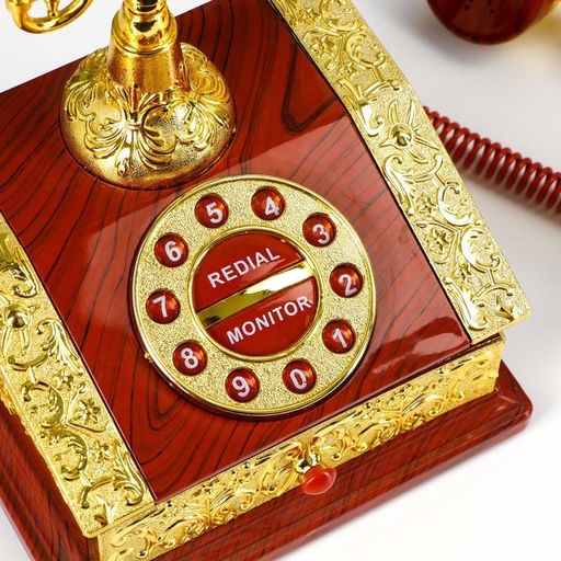 Шкатулка музыкальная механическая «Ретро телефон», пластик, 13×14.5×21 см