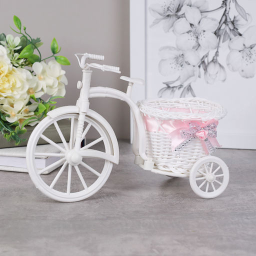 Корзина декоративная Велосипед 25х12х17 см / B7721-3 /уп 200/розовый