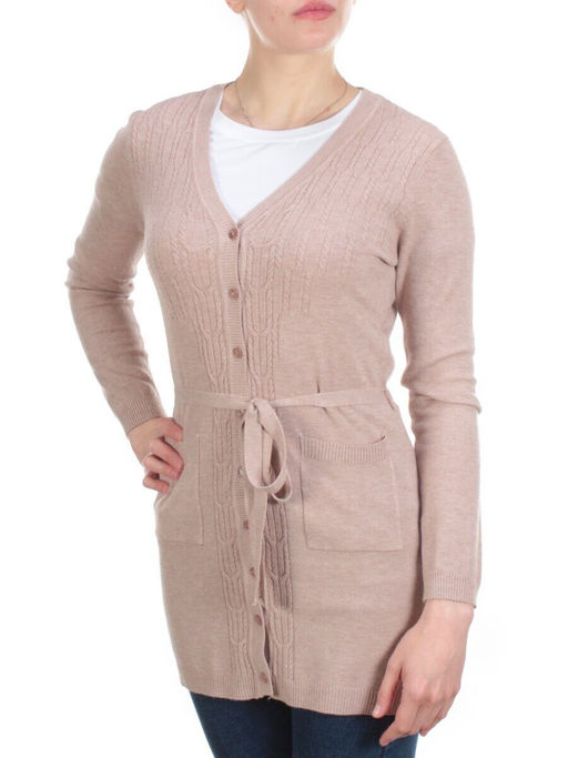 A522 Кардиган женский (65% хлопок, 15% кашемир, 20% эластан) - Фабричный китай фото 3
