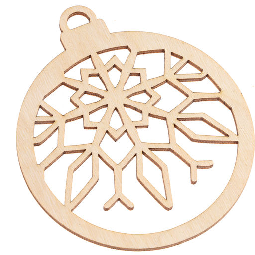 Заготовки для творчества на новый год Шары со снежинками, 5 шт.