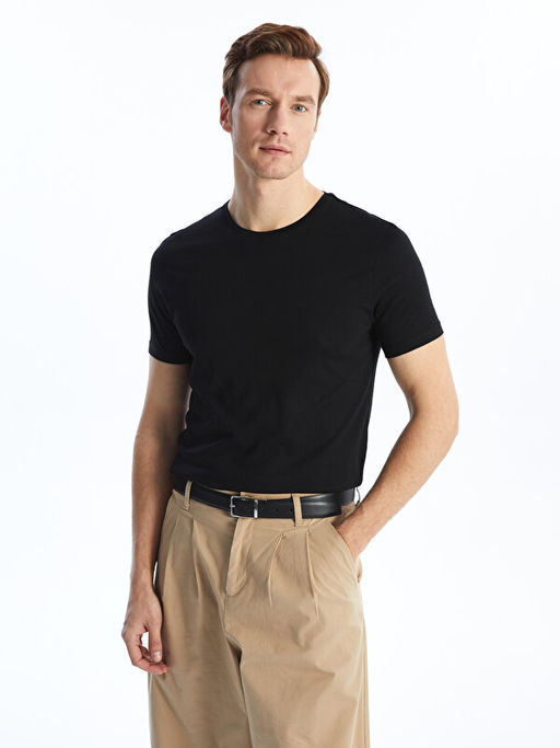 Bisiklet Yaka Penye Erkek Ti??rt