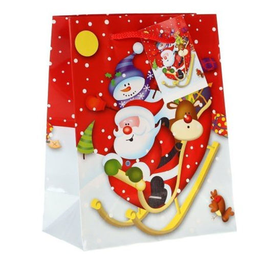 Цена за 12 шт. Пакет подарочный 12х15х6 Новый год / 16023 /уп 12/2400/ микс - Галеонтрейд фото 6