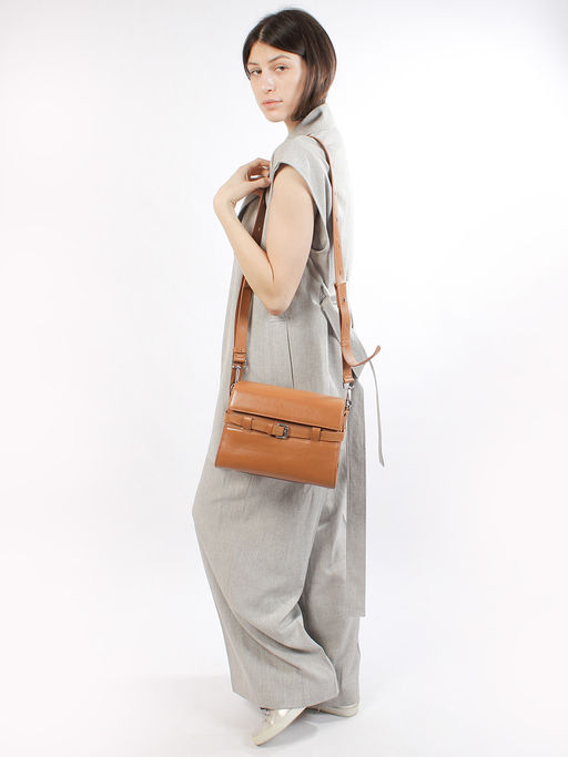 LACCOMA сумка Y2501-2-рыжий натуральная кожа