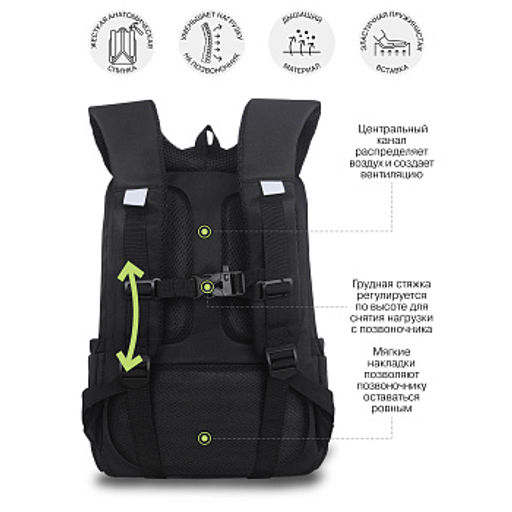 RG-666-3 Рюкзак школьный с обвесом - Grizzly фото 14