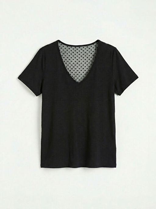 V Yaka Puantiyeli Kad?n Pijama Tak?m